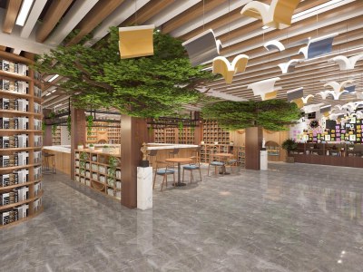 现代书店3D模型下载